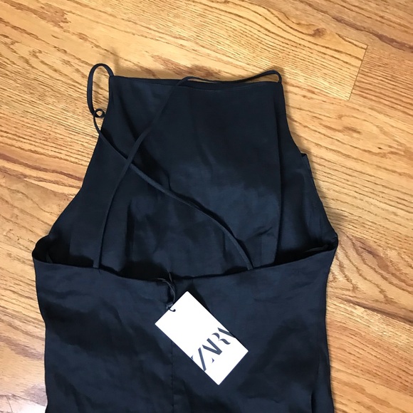 Zara Black Cross-Back Dress NWT - Picture 5 of 6